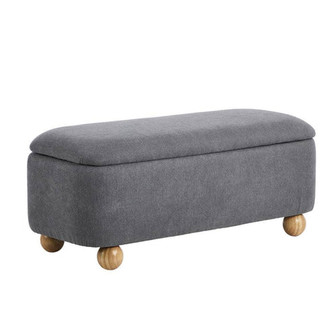 Storage Ottoman Foot Stool Linen Couch Bench Blanket Box