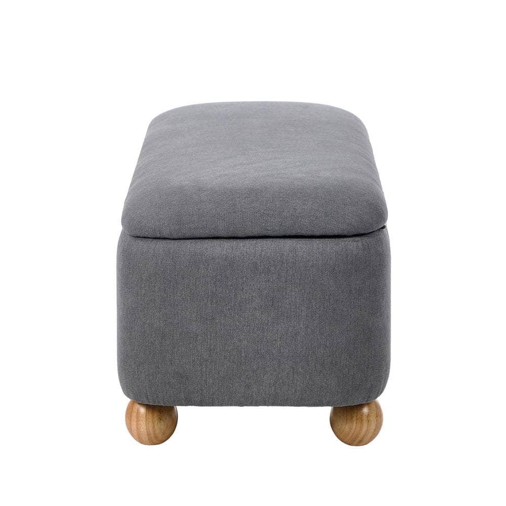 Storage Ottoman Foot Stool Linen Couch Bench Blanket Box