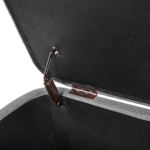 Storage Ottoman Foot Stool Linen Couch Bench Blanket Box