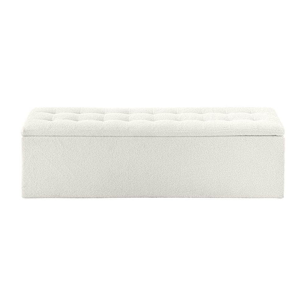 Storage Ottoman XL  Sherpa White