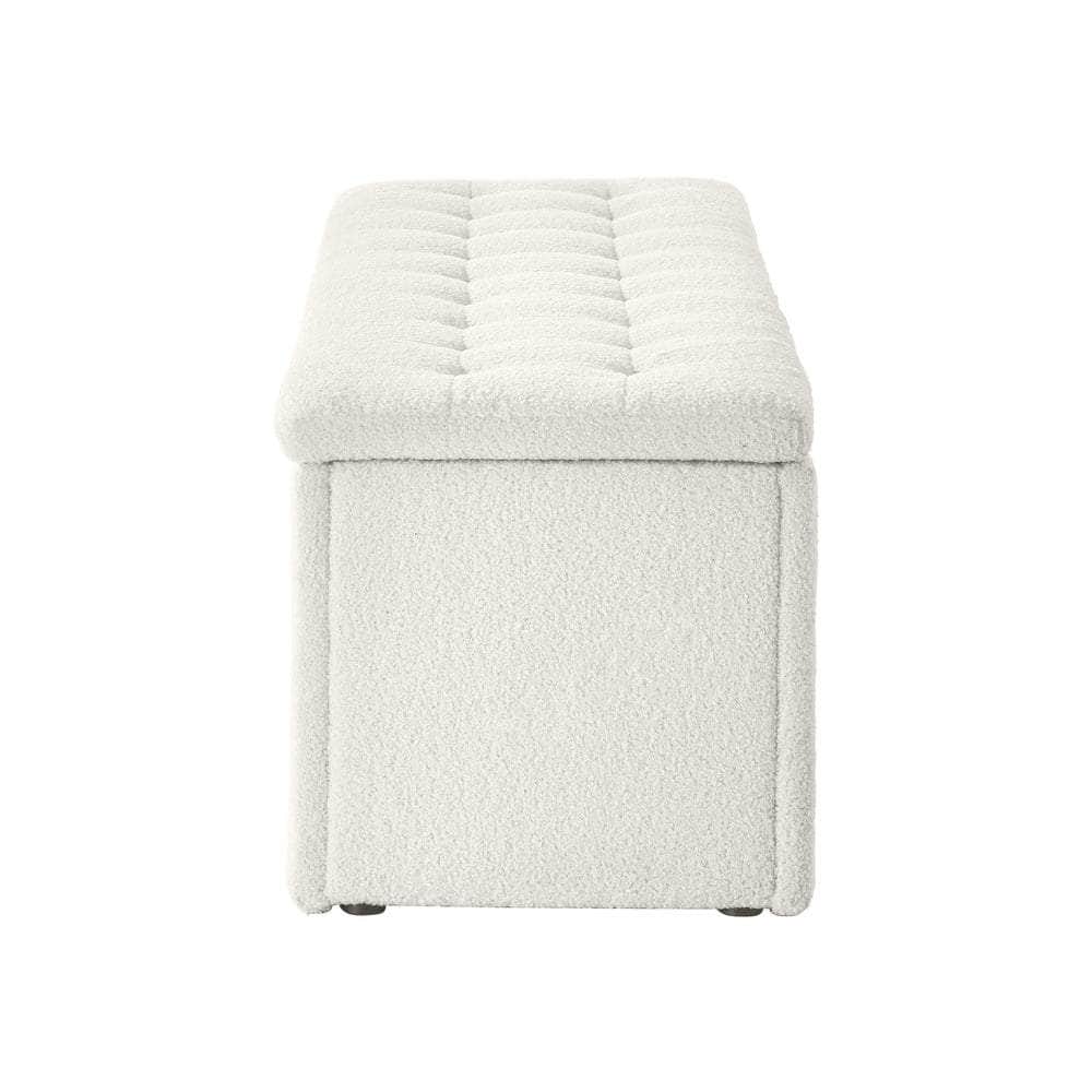 Storage Ottoman XL  Sherpa White