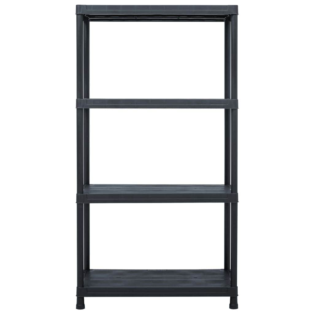 Storage Shelf Rack Black 100 kg Plastic