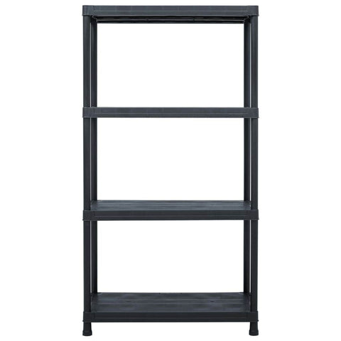 Storage Shelf Rack Black 100 kg Plastic