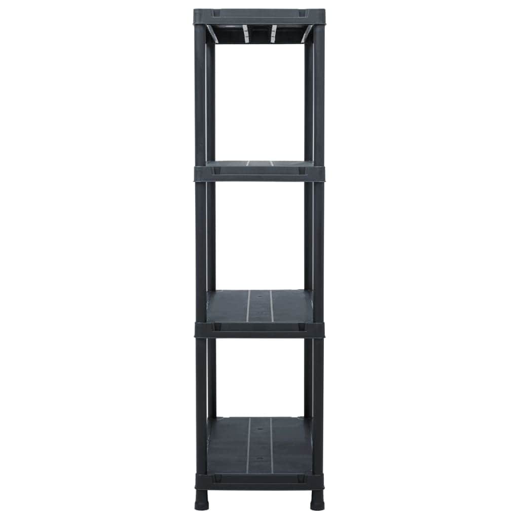 Storage Shelf Rack Black 100 kg Plastic