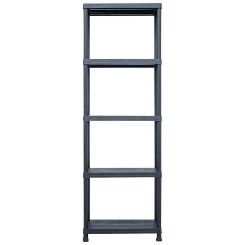 Storage Shelf Rack Black 125 kg Plastic
