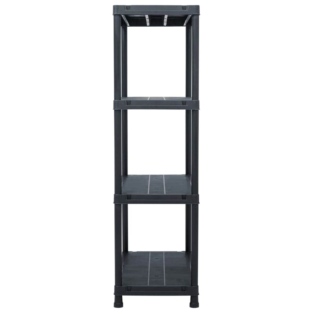 Storage Shelf Rack Black 200 kg Plastic