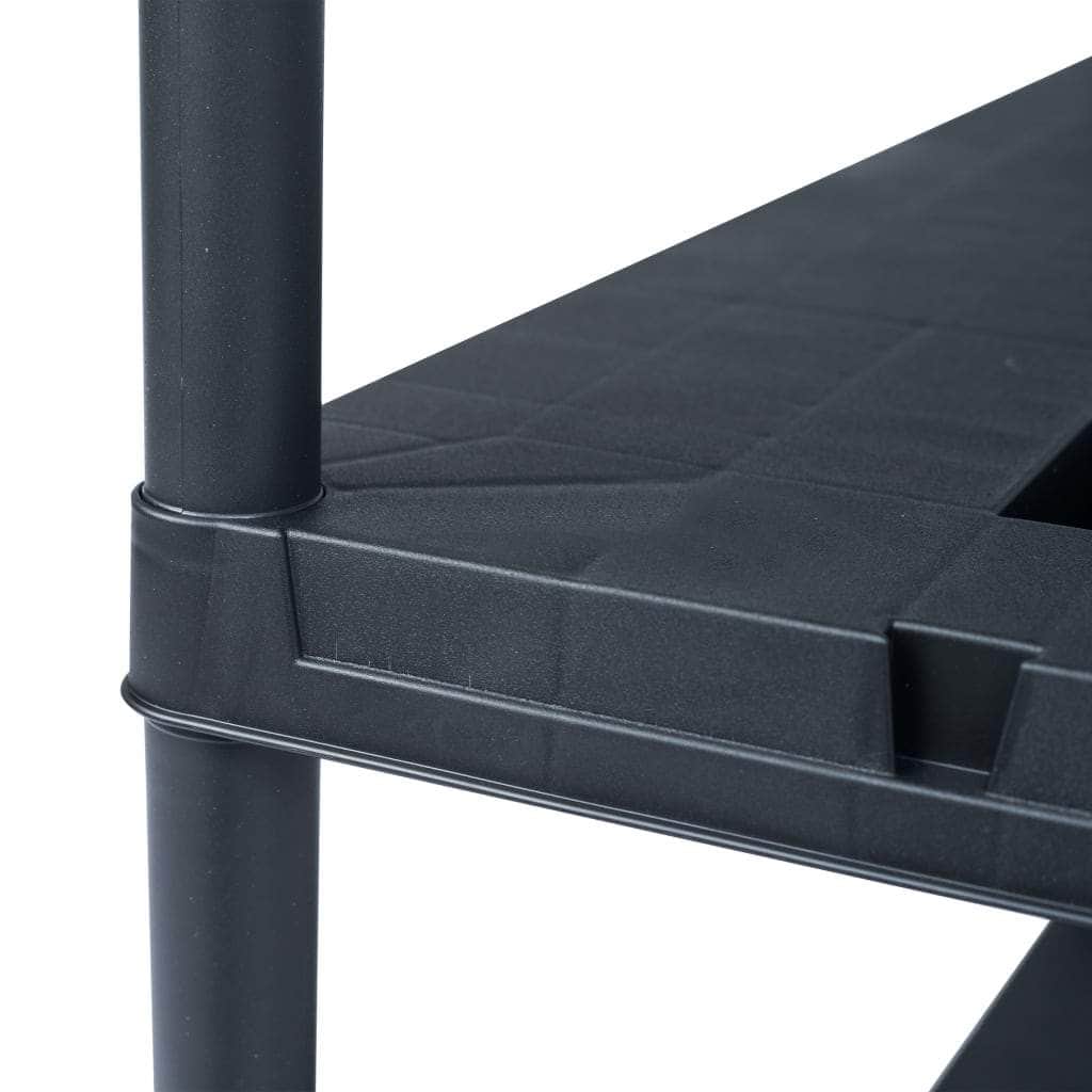 Storage Shelf Rack Black 220 kg  Plastic