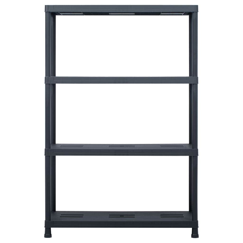 Storage Shelf Rack Black 220 kg  Plastic