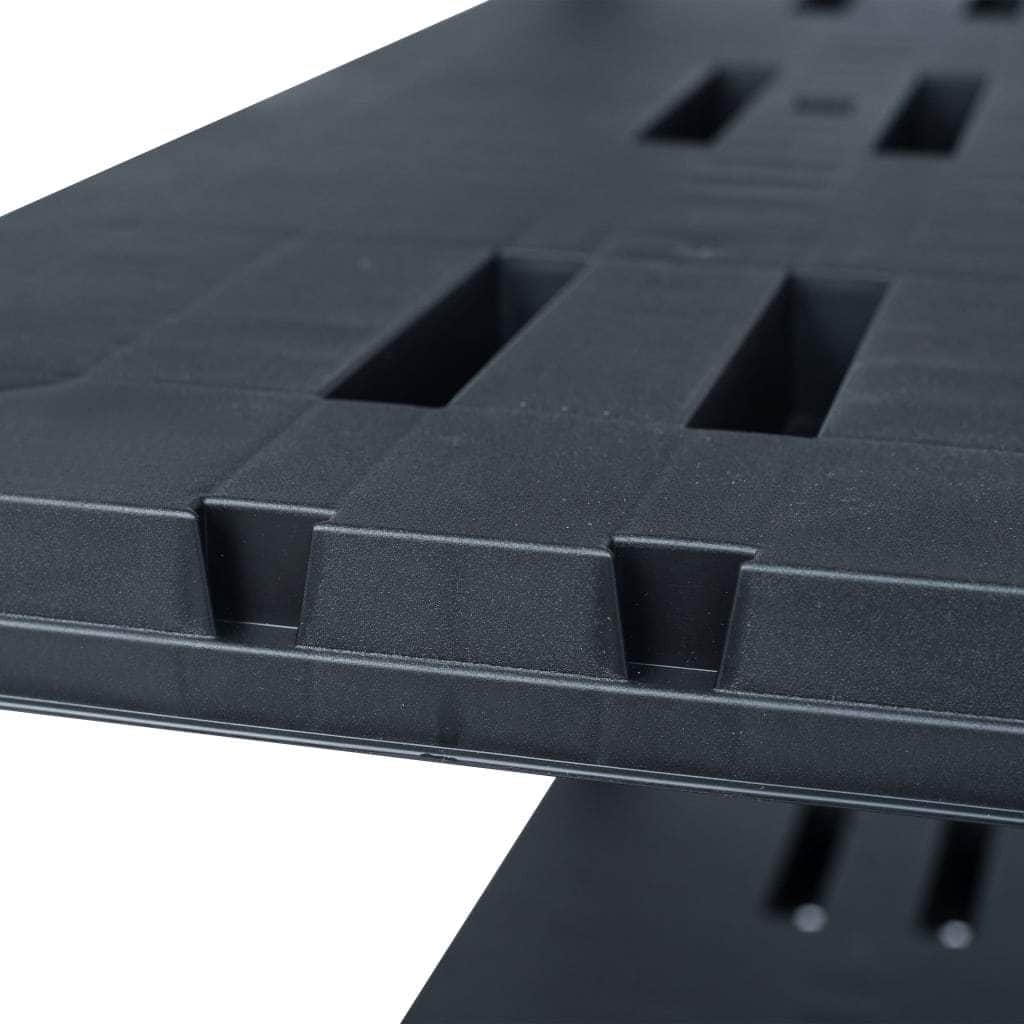 Storage Shelf Rack Black 220 kg  Plastic