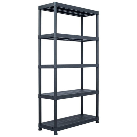Storage Shelf Rack Black 250 kg  Plastic