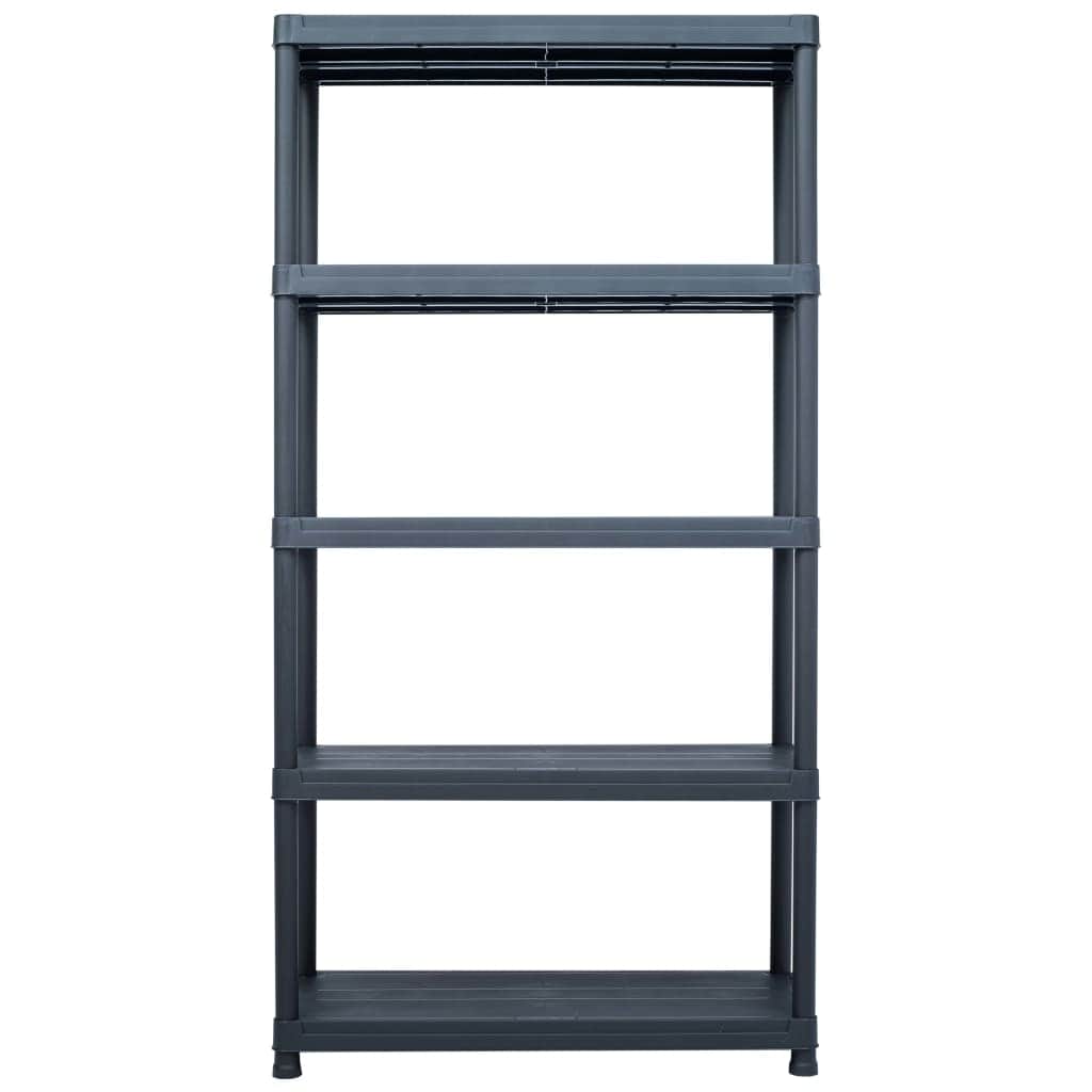 Storage Shelf Rack Black 250 kg  Plastic