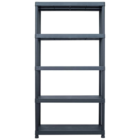 Storage Shelf Rack Black 250 kg  Plastic