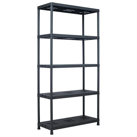 Storage Shelf Rack Black 260 kg  Plastic