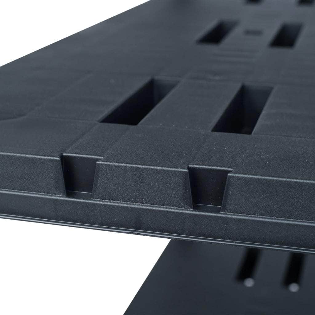 Storage Shelf Rack Black 260 kg  Plastic