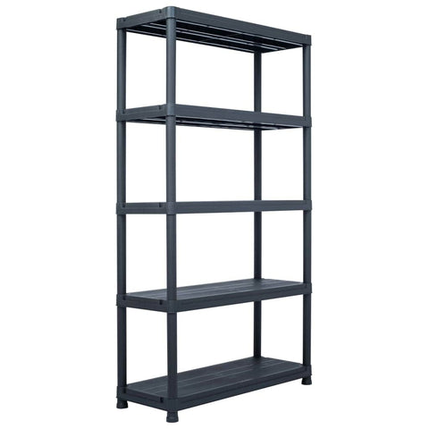 Storage Shelf Rack Black 500 kg  Plastic