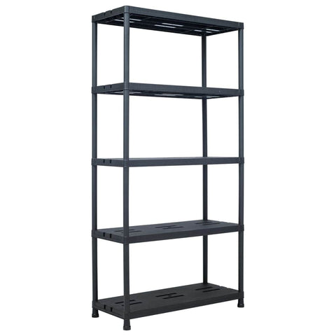 Storage Shelf Racks 2 pcs Black 260 kg Plastic