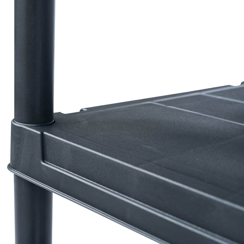 Storage Shelf Racks 5 pcs Black Plastic
