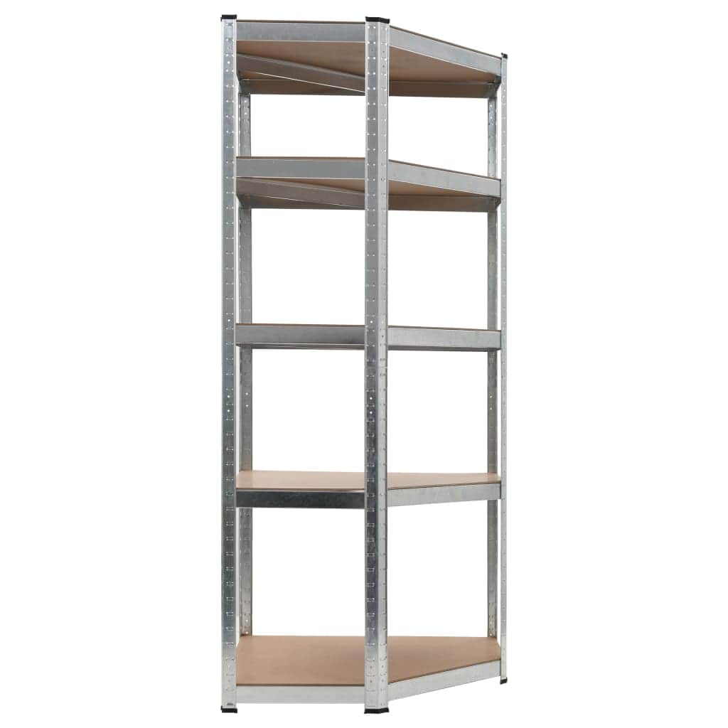 Storage Shelf Silver-Steel and MDF