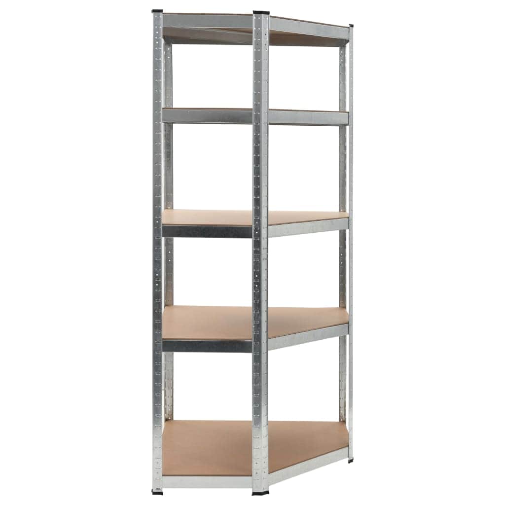 Storage Shelf Silver-Steel and MDF
