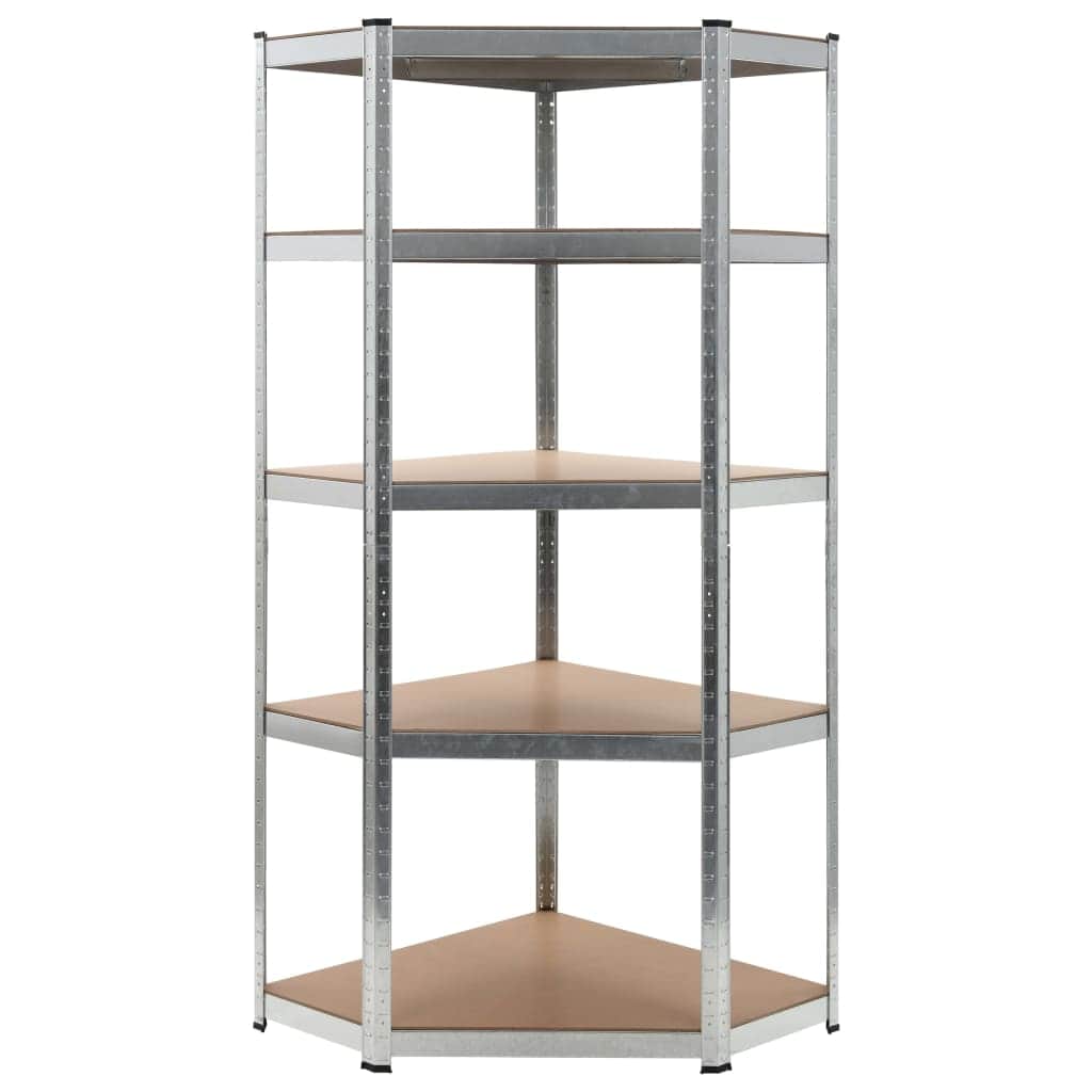 Storage Shelf Silver-Steel and MDF
