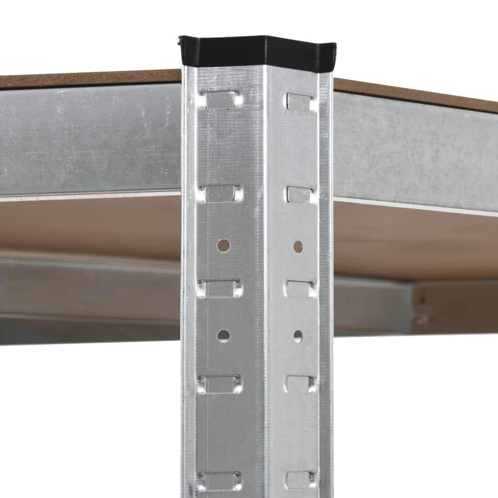 Storage Shelf Silver-Steel and MDF