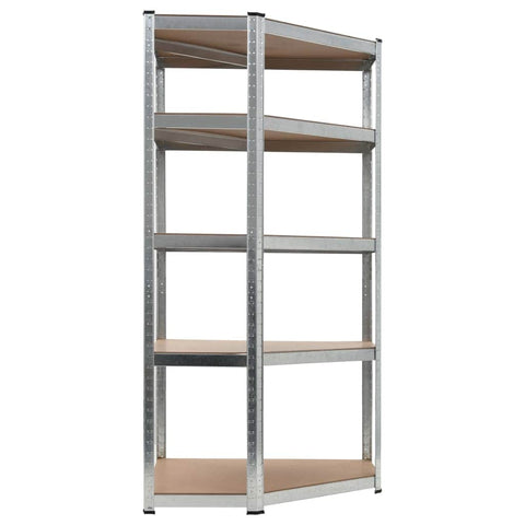 Storage Shelf Silver Steel and  MDF