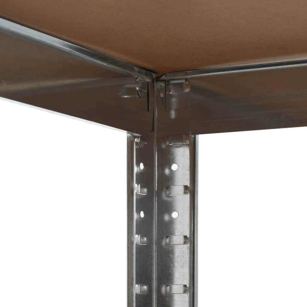 Storage Shelf Silver Steel and  MDF