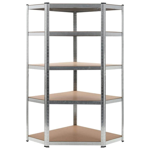 Storage Shelf Silver Steel and  MDF