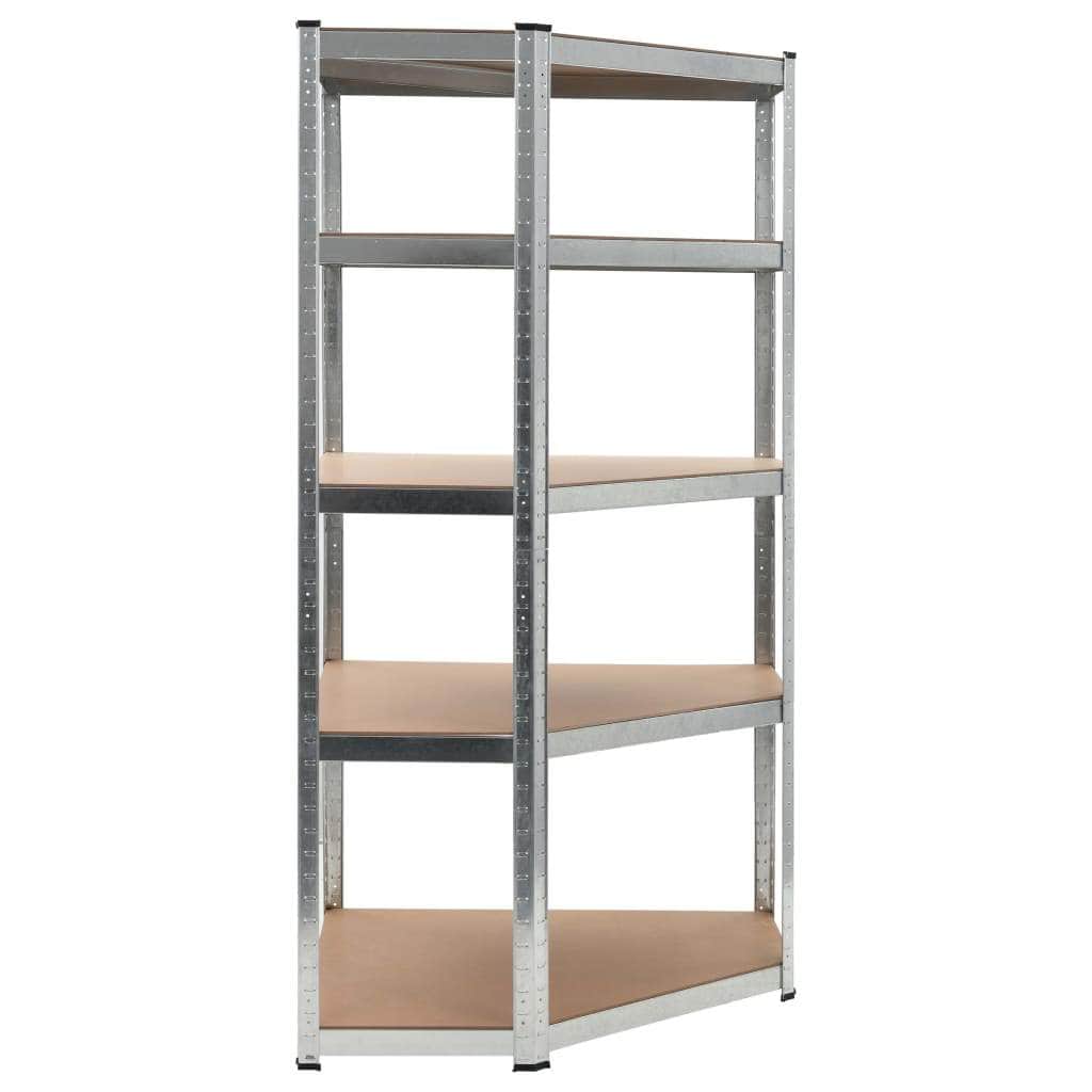 Storage Shelf Silver Steel and  MDF