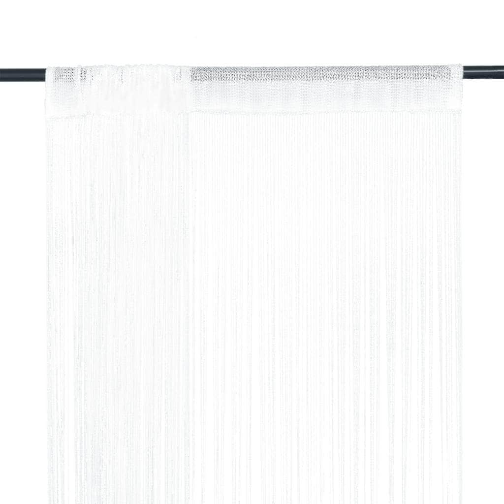 String Curtains 2 pcs--White