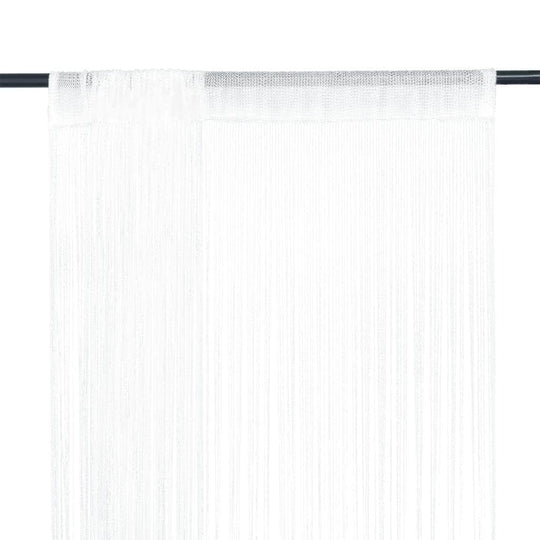 String Curtains 2 pcs--White
