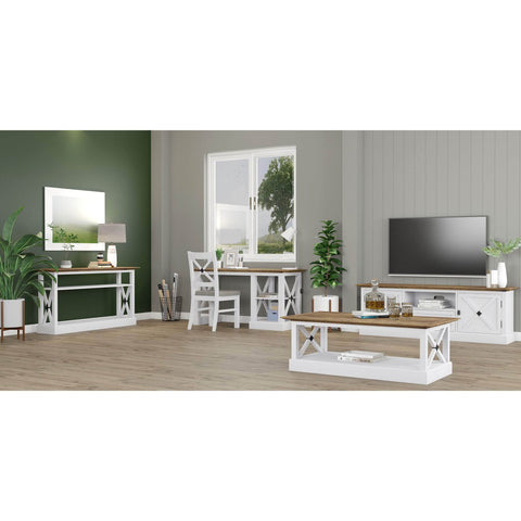 Study Computer Desk 150Cm Office Executive Table Pine Wood - Grey