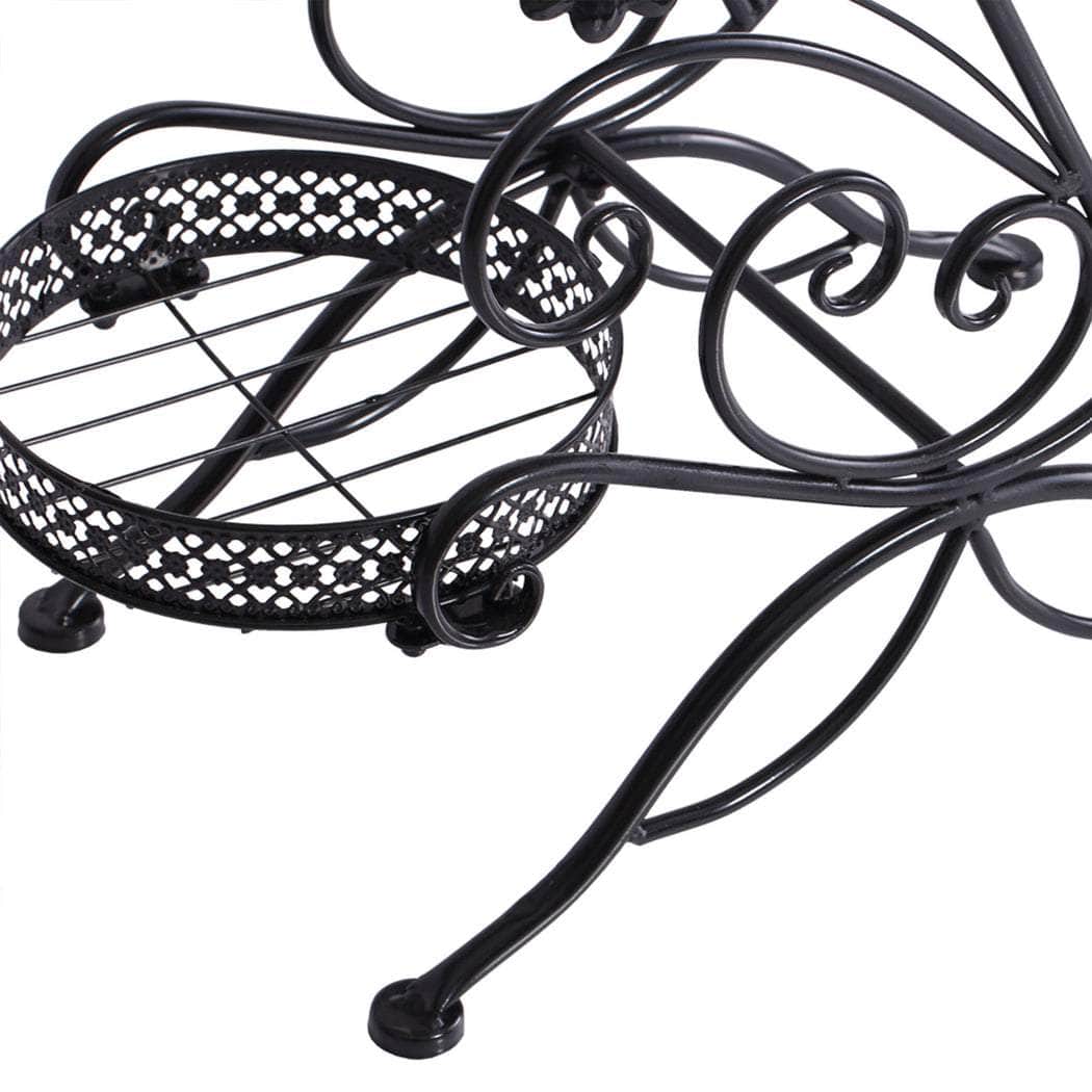 Sturdy Black Metal Plant Stand