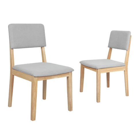 Stylish 2x Dining Chair Armless Upholstered Seat  High Back Support