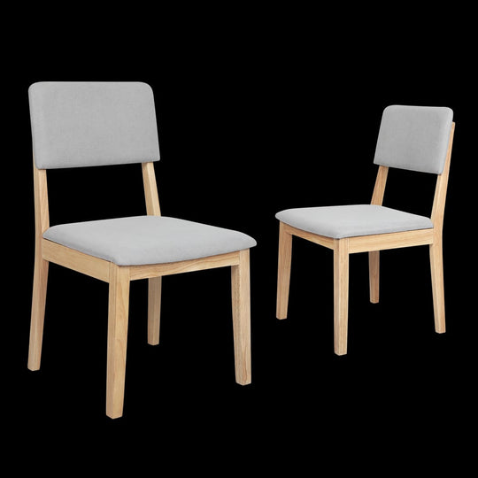 Stylish 2x Dining Chair Armless Upholstered Seat  High Back Support