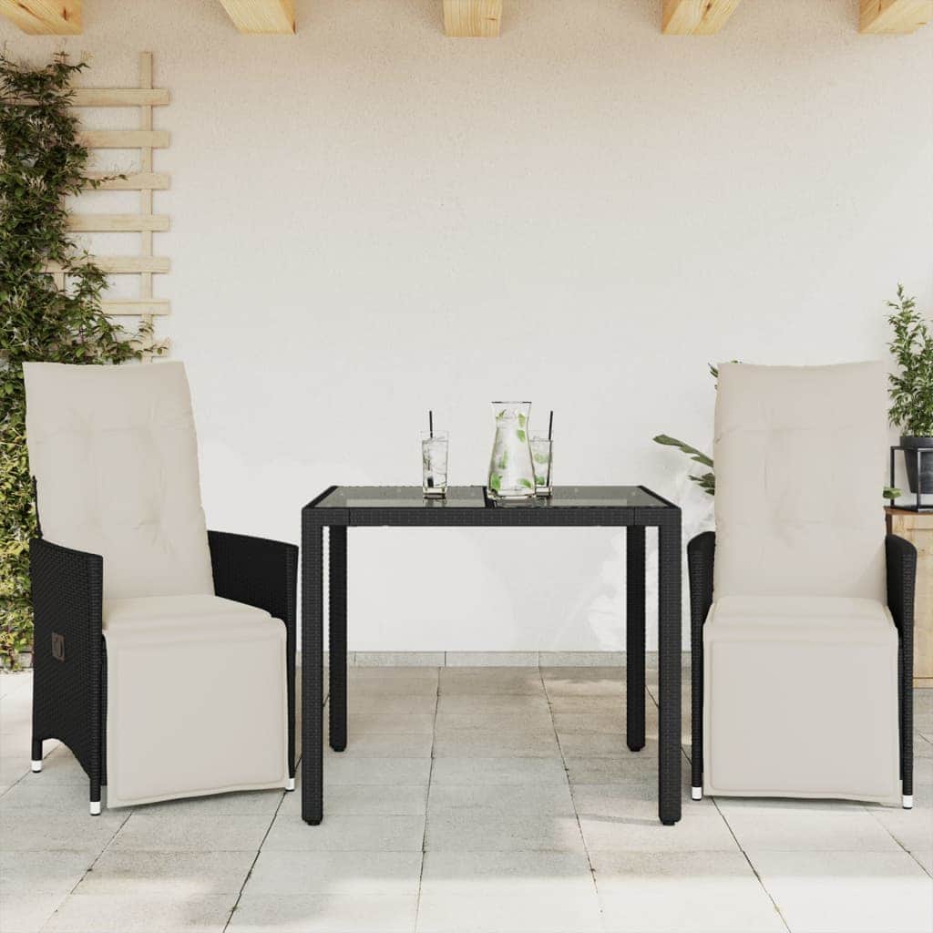 Stylish 3 Piece Bistro Set with Home Decor Accent Urban Style