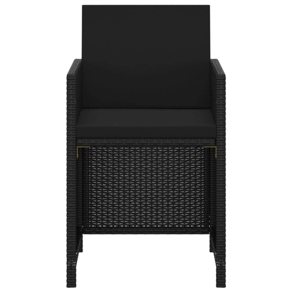 Stylish 3 Piece Garden Dining Set Black Living Space Upgrade Urban Style