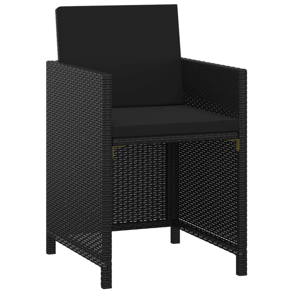 Stylish 3 Piece Garden Dining Set Black Living Space Upgrade Urban Style