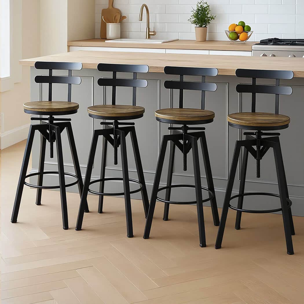 Stylish 4x Bar Stool Industrial Adjustable  Premium Quality Build