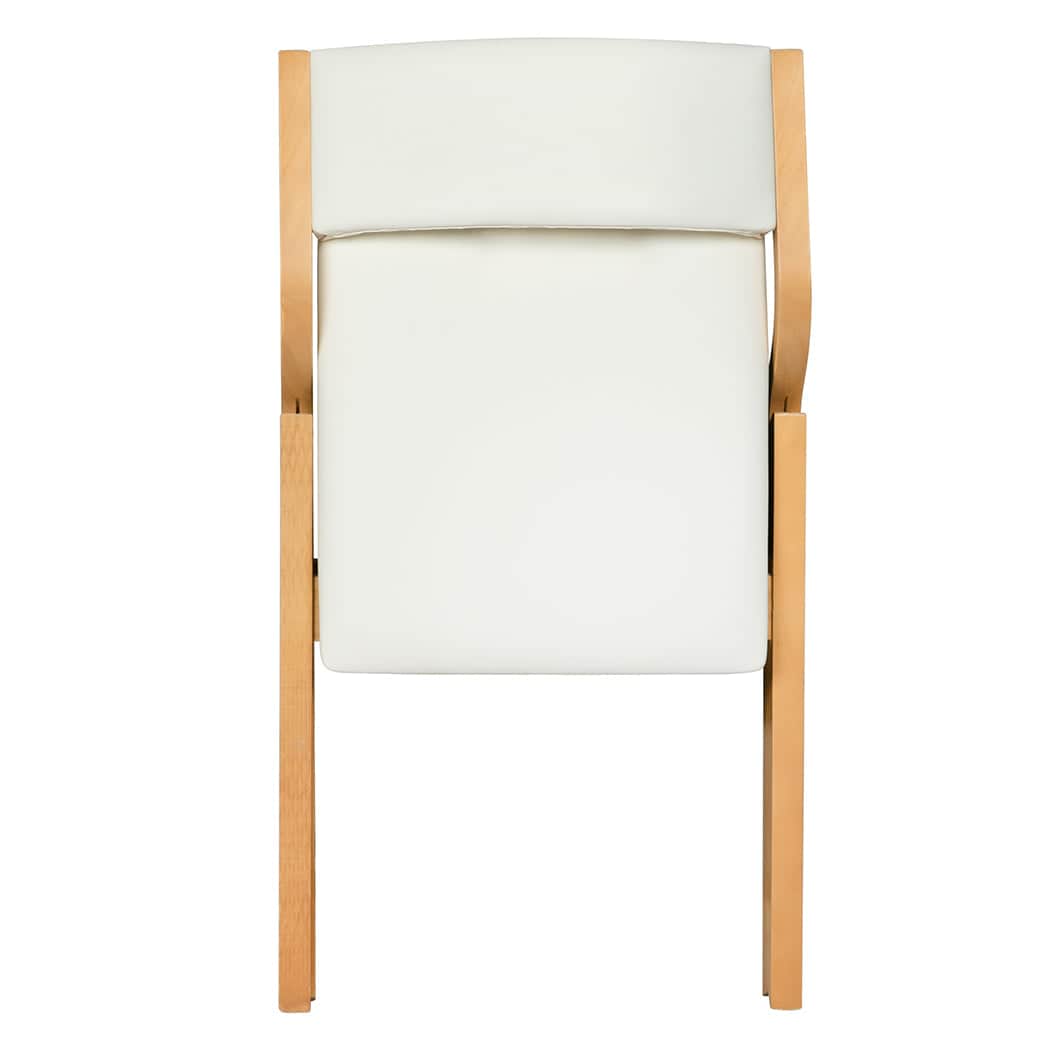 Stylish 4x Dining Chairs Foldable PU Beige  Sleek Modern Look