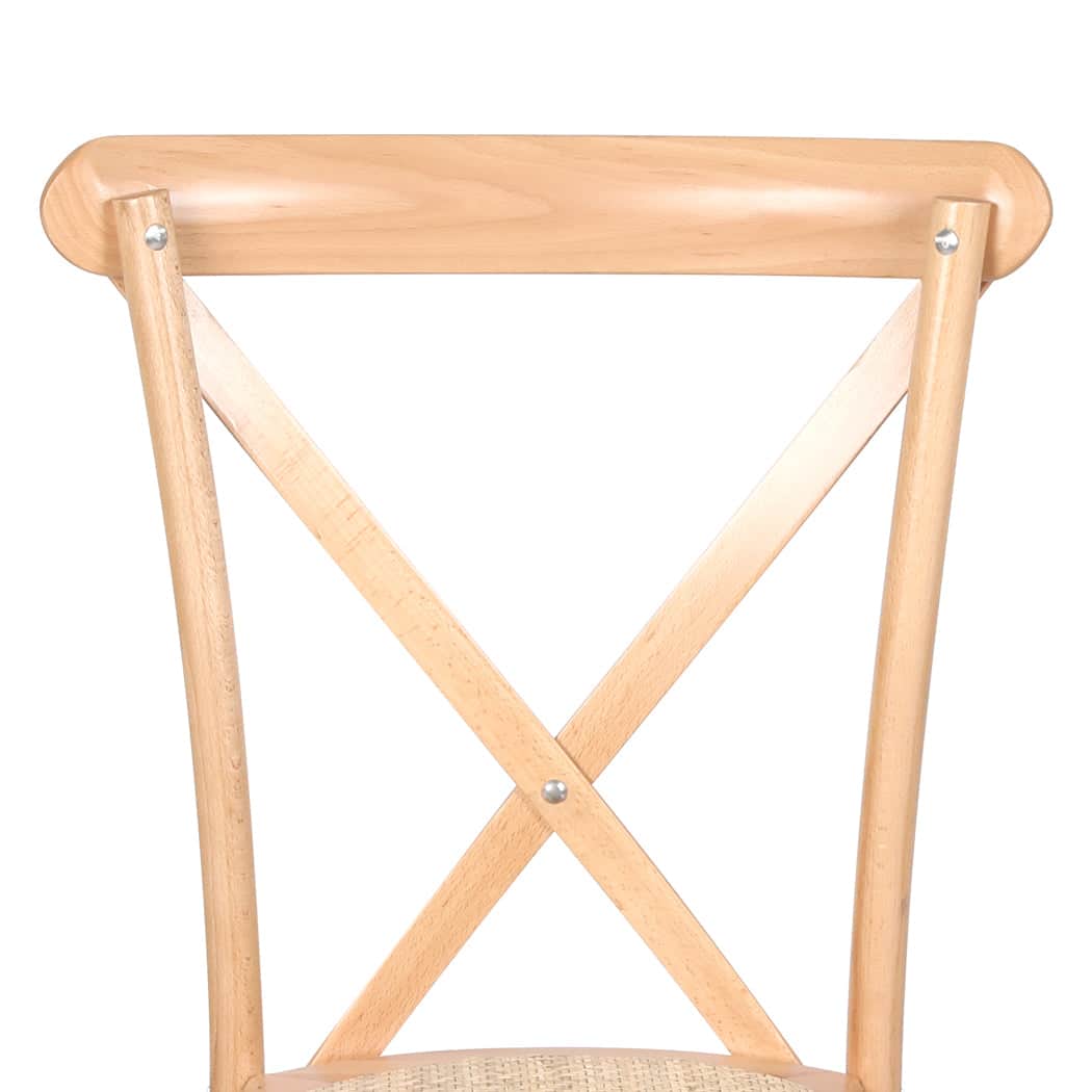 Stylish 6X Dining Chairs Cross Back Chair  Easy Assembly Classic