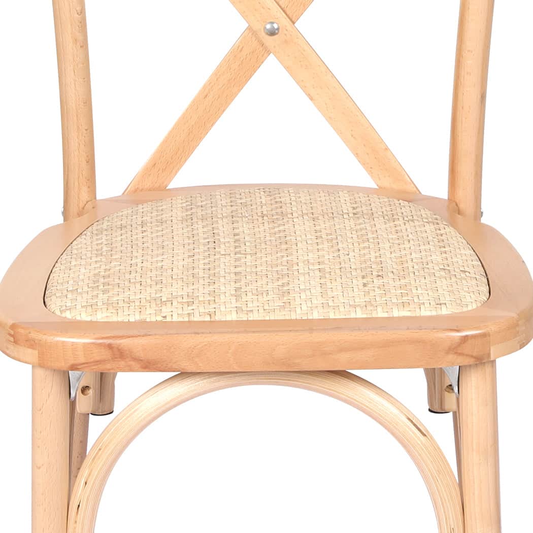 Stylish 6X Dining Chairs Cross Back Chair  Easy Assembly Classic