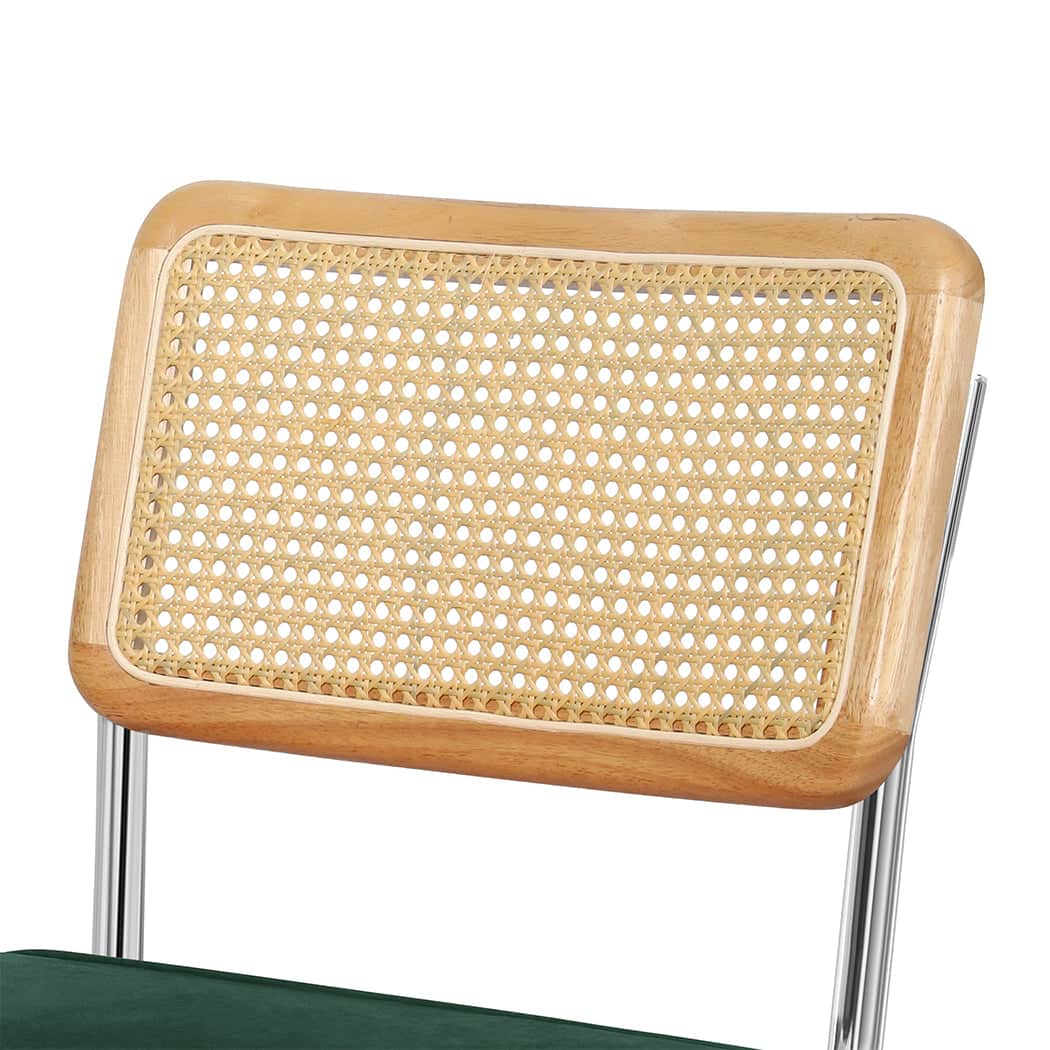 Stylish 6xRattan Chair Dining Chairs  Wood Finish Classic Durable