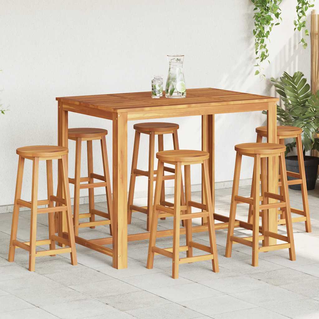 Stylish Bar Stools 6 pcs Solid Indoor Outdoor Use Home Comfort