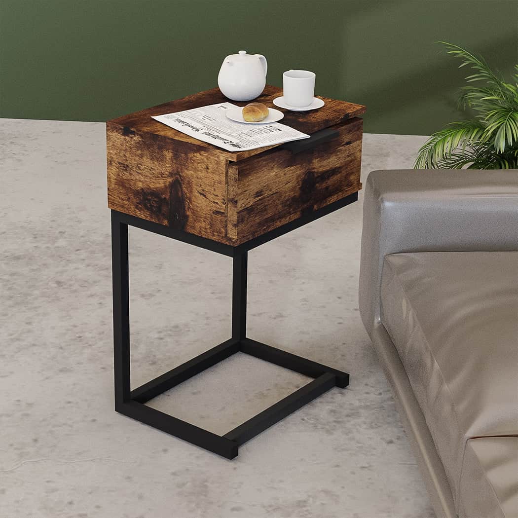 Stylish Bedside Tables Side End Table  Easy Assembly Classic