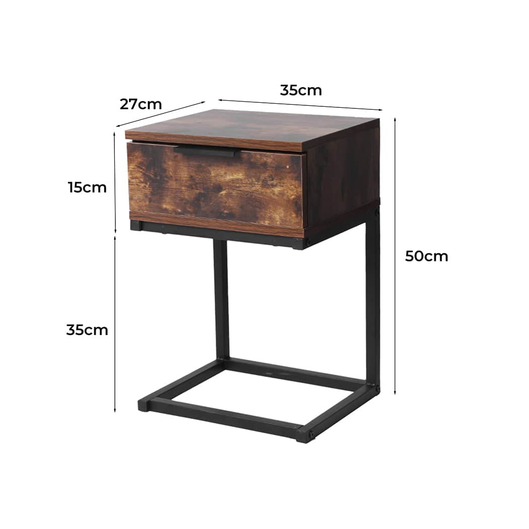 Stylish Bedside Tables Side End Table  Easy Assembly Classic
