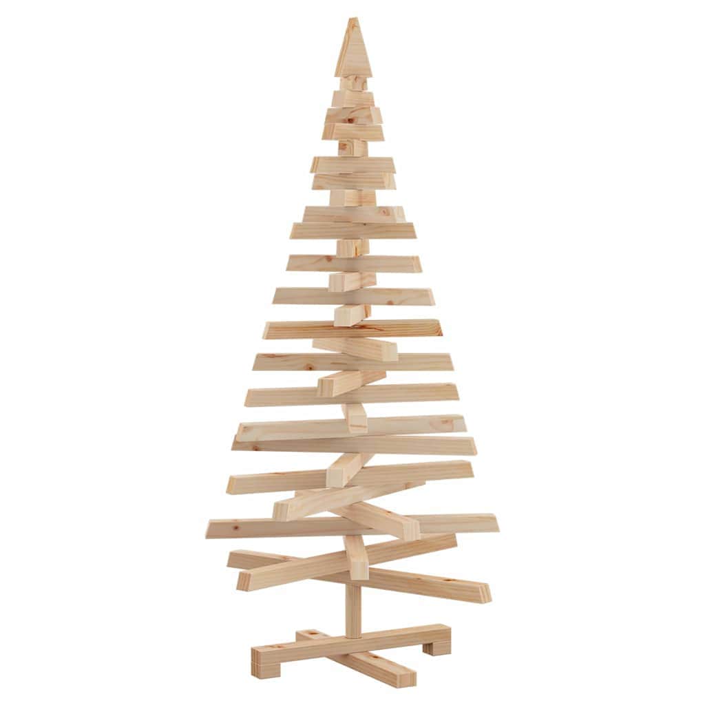 Stylish Christmas Trees with Stand Natural 120cm Solid pine wood - Sleek