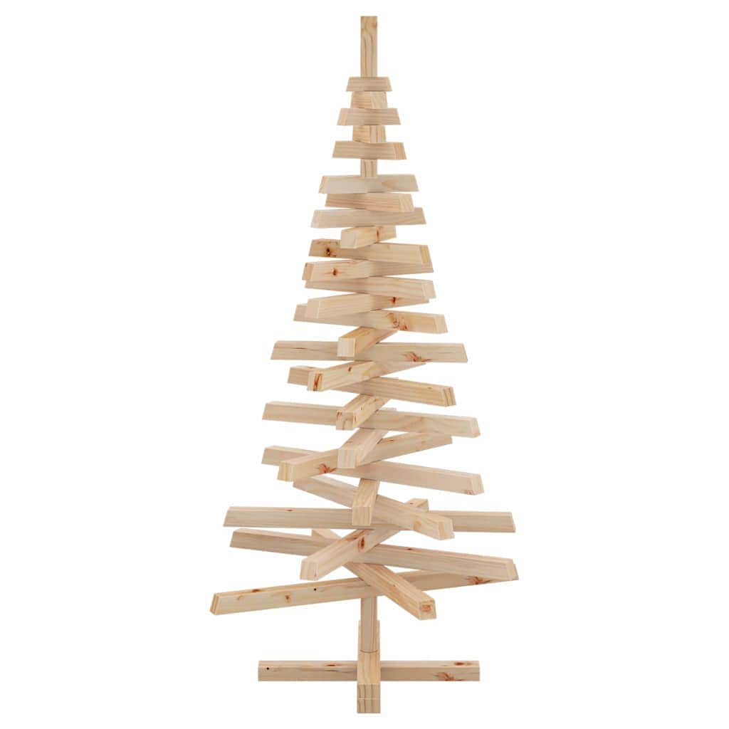 Stylish Christmas Trees with Stand Natural 120cm Solid pine wood - Sleek