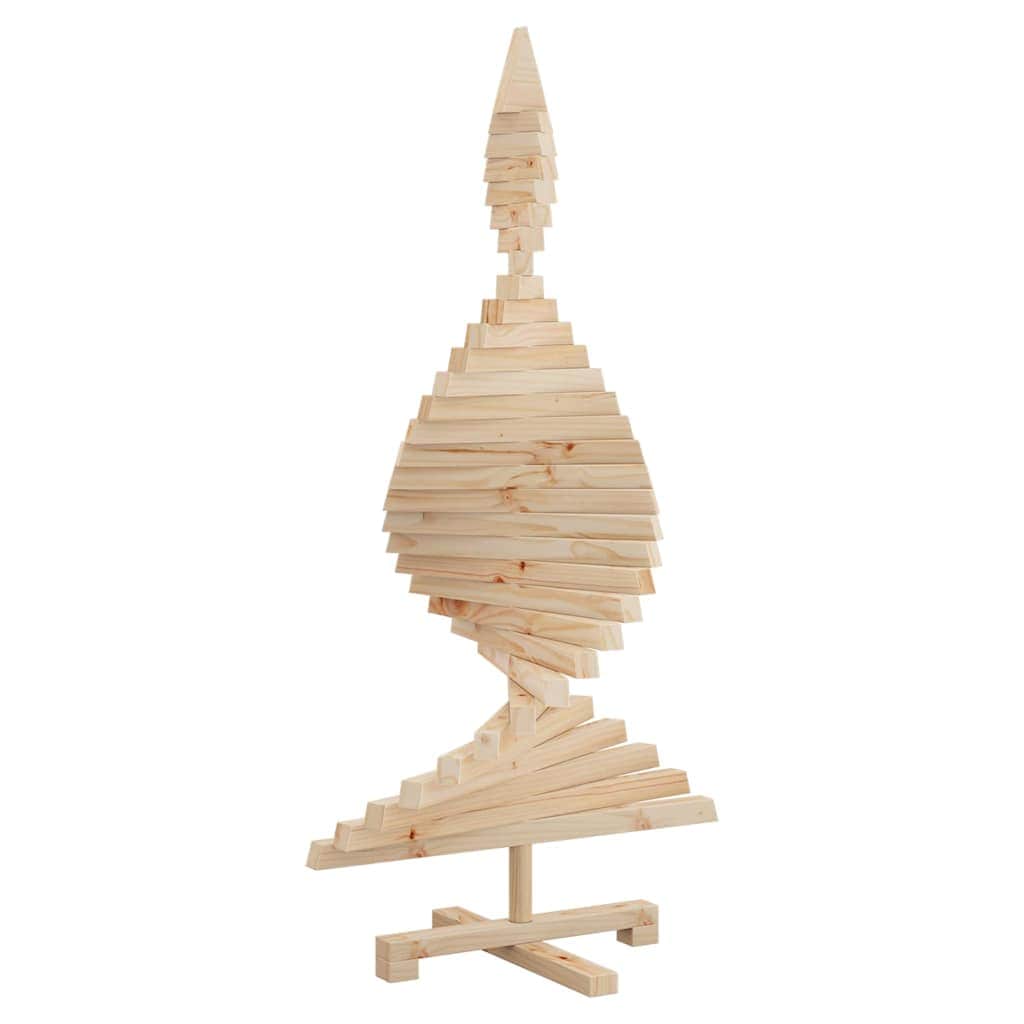 Stylish Christmas Trees with Stand Natural 120cm Solid pine wood - Sleek