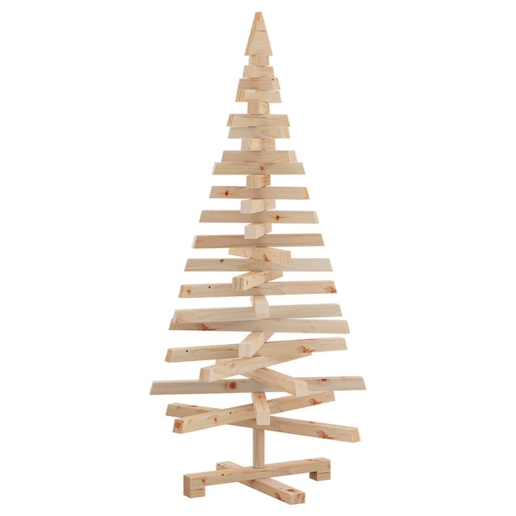 Stylish Christmas Trees with Stand Natural 120cm Solid pine wood - Sleek